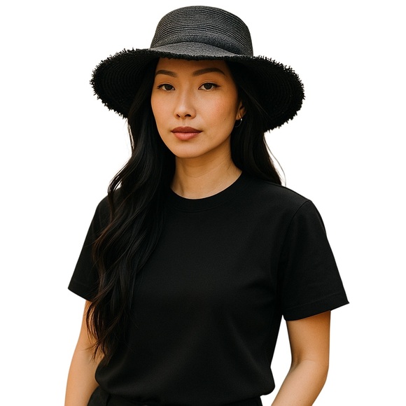 Helen KaminskiBelen Black Raffia Western Hat One Size main image 5